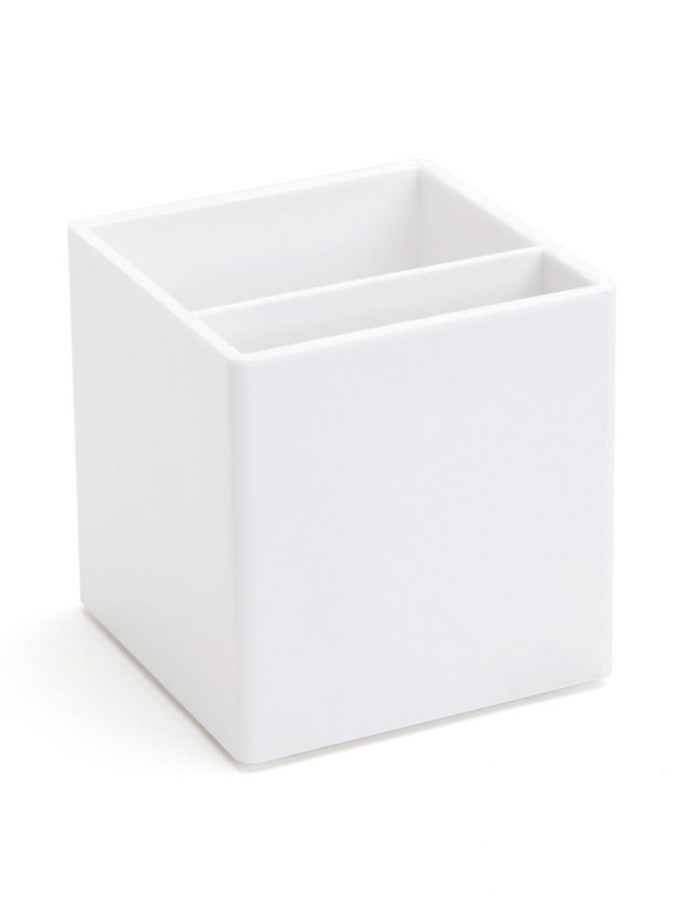 Poppin Pencil Cup Acrylic Office Desk Organizer Pen Holder Minimal Clean White